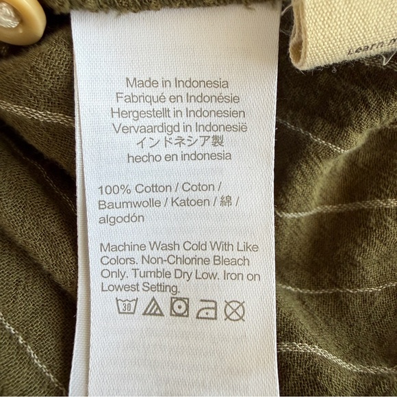 Madewell Lightspun Short Sleeve Flap-Pocket Button Down Striped size Small - Picture 9 of 9